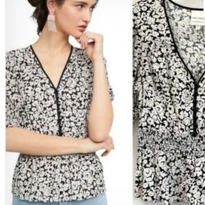 NWT Anthropologie Tracy Reese Peplum Blouse Size Small
